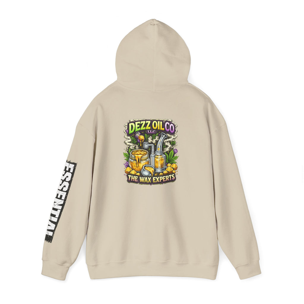 Wax Experts Hoodie — Dezz Oil Co. Graphic Pullover (Essentials Sleeve)