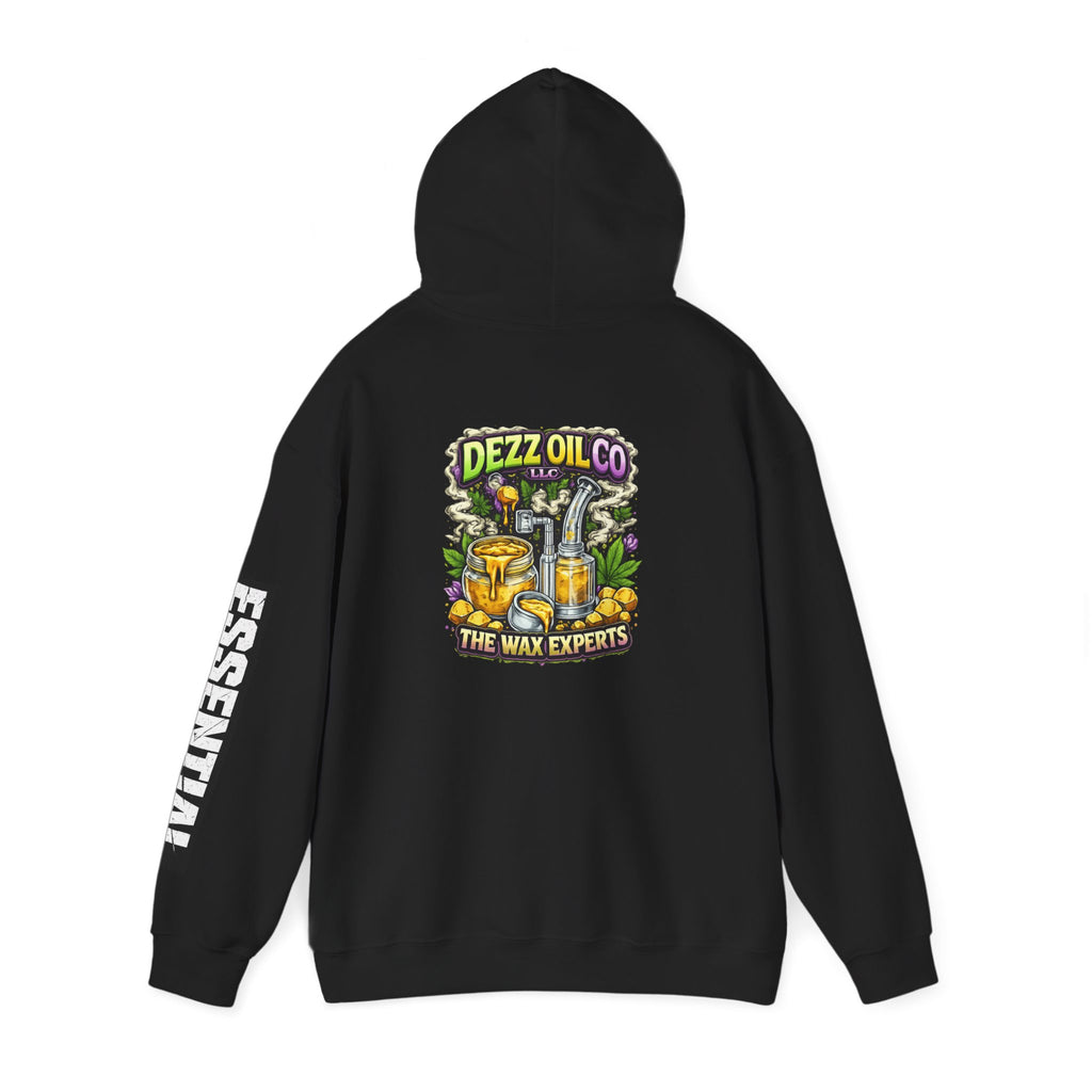 Wax Experts Hoodie — Dezz Oil Co. Graphic Pullover (Essentials Sleeve)