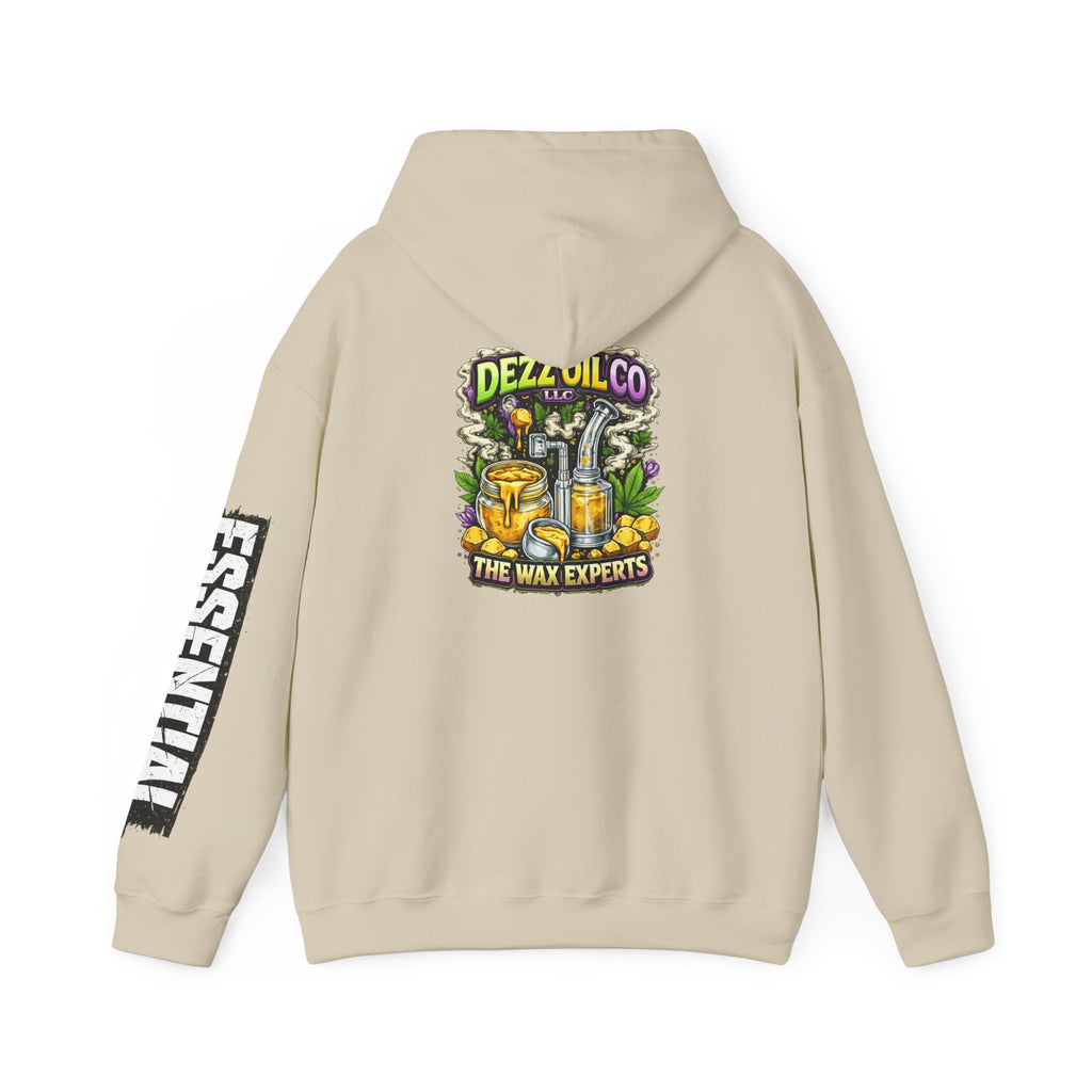 Wax Experts Hoodie — Dezz Oil Co. Graphic Pullover (Essentials Sleeve)