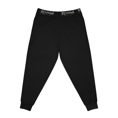 All-Seeing Eye Athletic Joggers — Black Streetwear Sweatpants with Red Triangle Graphic