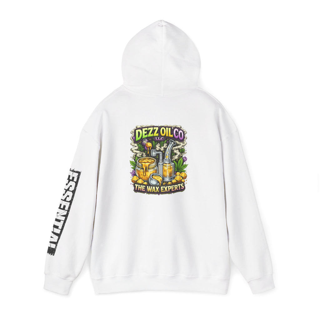 Wax Experts Hoodie — Dezz Oil Co. Graphic Pullover (Essentials Sleeve)