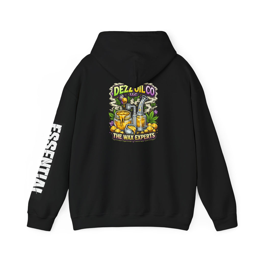 Wax Experts Hoodie — Dezz Oil Co. Graphic Pullover (Essentials Sleeve)
